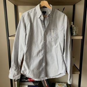 J Crew Striped Cotton Oxford Button Down